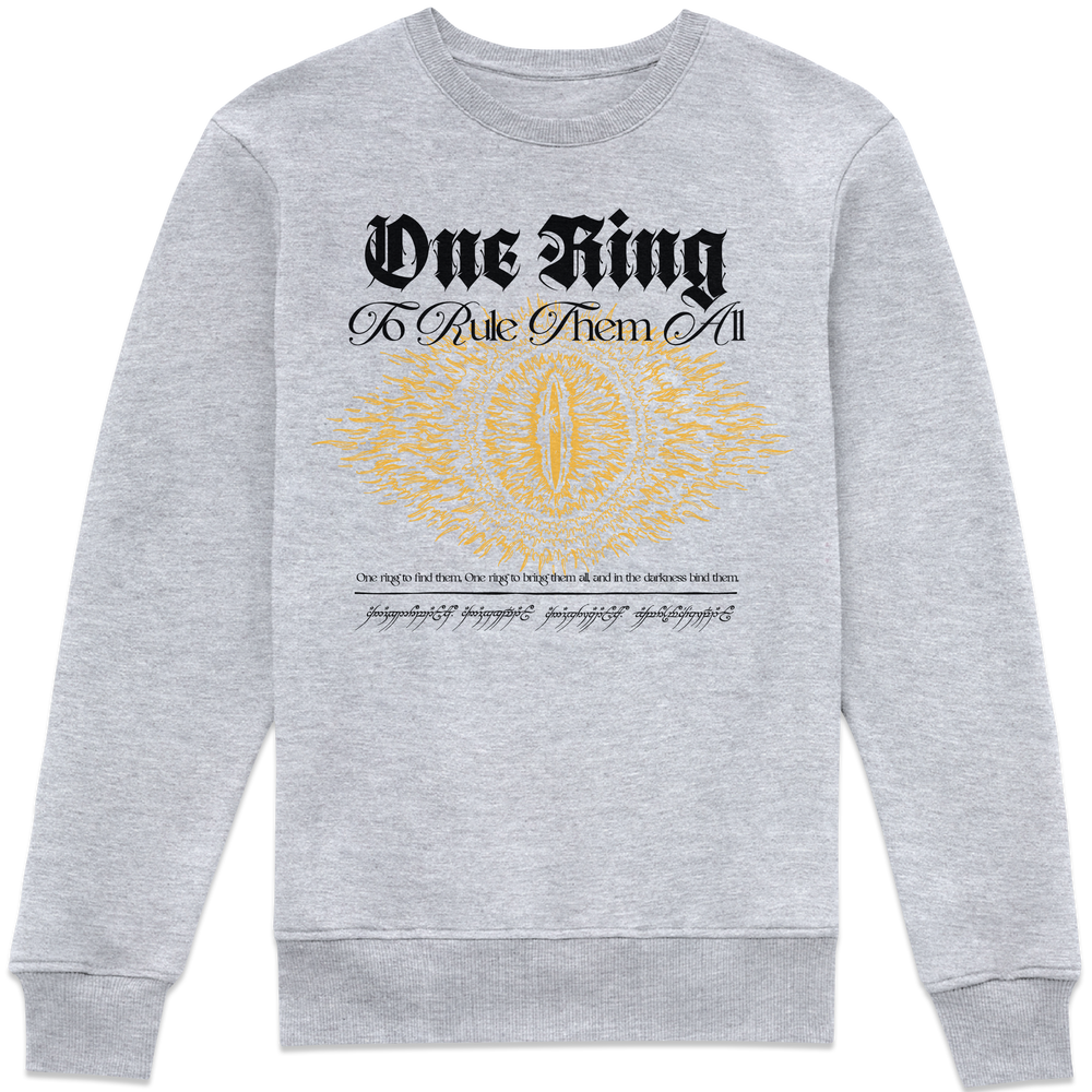 Lord Of The Rings One Ring Sweatshirt - Grey - XS Image 1