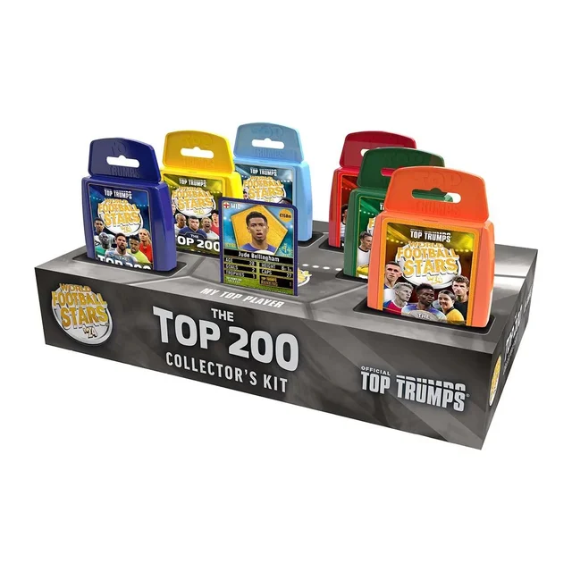 World Football Stars Top 200 Top Trumps Collectors Kit Game
