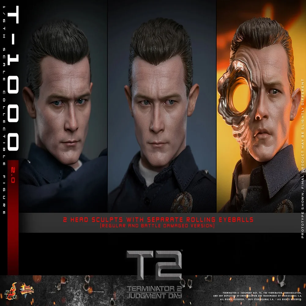 NECA Terminator 2 - Figura Azione Ultimate T-1000 18 Cm - Judgement Day, Con 11 Accessori E Teste Intercambiabili, Licenza Ufficiale