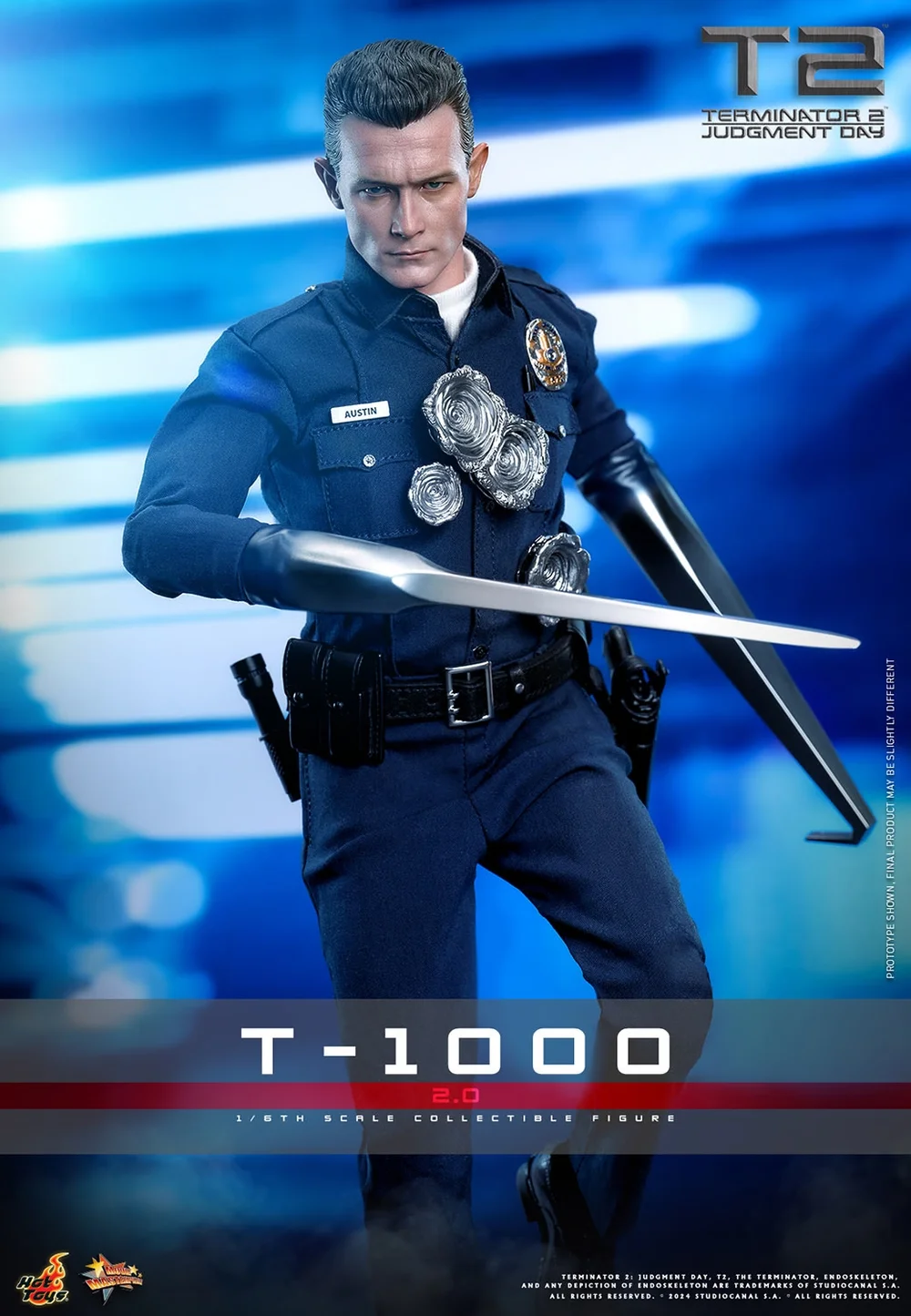 Hot Toys Terminator 2: Judgment Day T-1000 1:6th Scale Collectible Figure Image 1