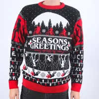 Stranger Things Seasons Greetings Knitted Christmas Jumper