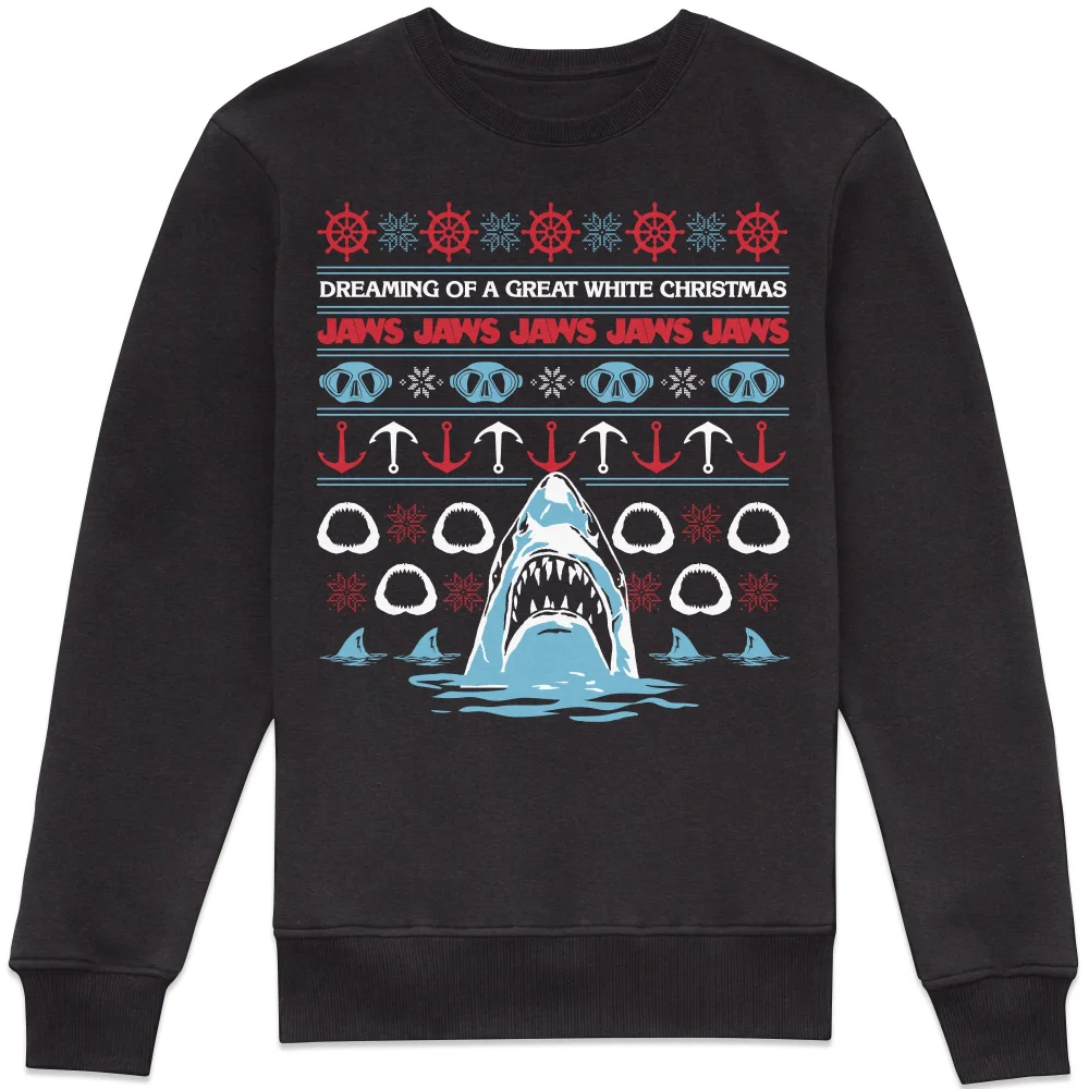Santa Jaws Sweatshirt - Black - XS Image 1