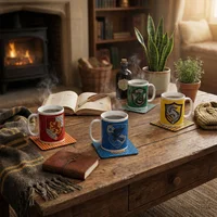 Harry Potter Houses 4x Mugs & Coasters Bundle - undefined undefined