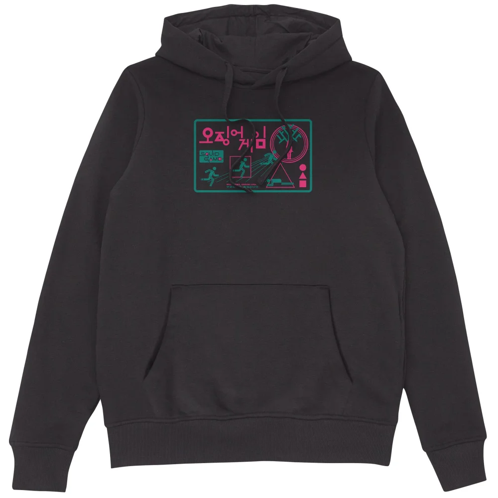 Squid Game Red Light Green Light Hoodie - Black - XXL Image 1