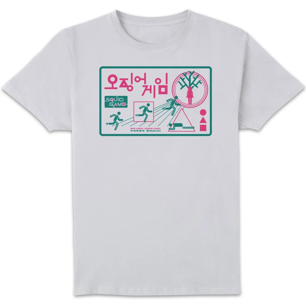 Squid Game Red Light Green Light Men's T-Shirt - White - 3XL Image 1