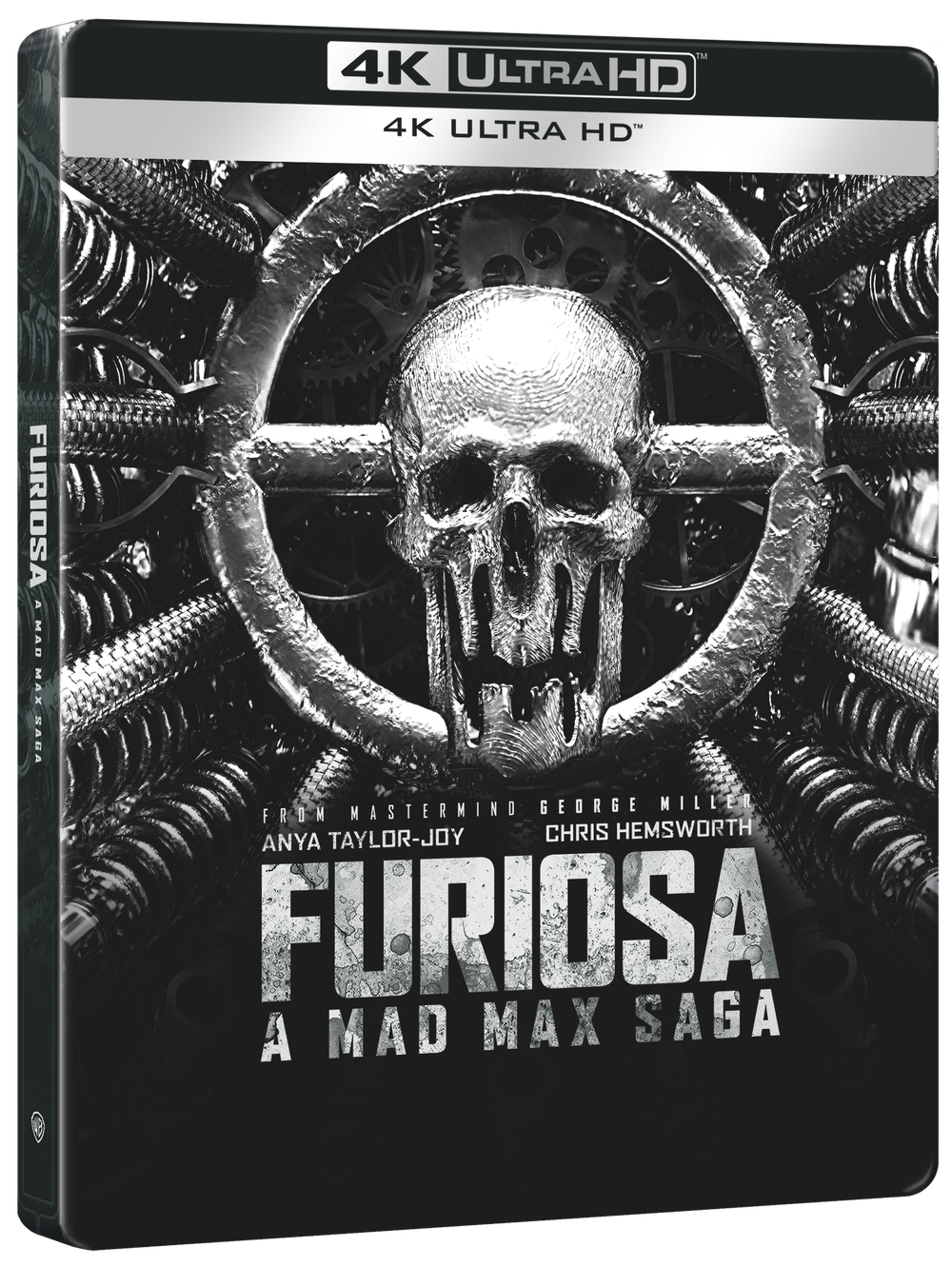 Furiosa: A Mad Max Saga 'Black and Chrome' Steelbook 4K Ultra HD - Zavvi Exclusive Image 1