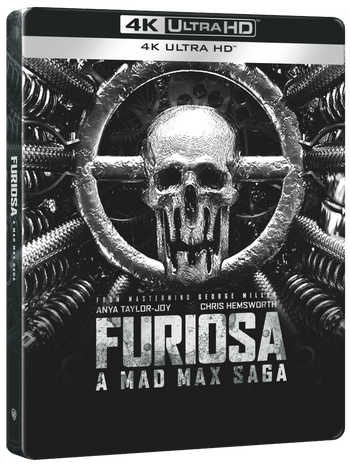 Furiosa: A Mad Max Saga 'Black and Chrome' Steelbook 4K Ultra HD - Zavvi Exclusive