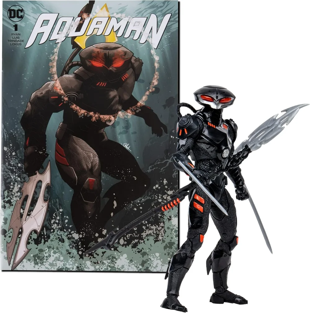 McFarlane DC DIRECT 7IN FIGURE WITH COMIC - AQUAMAN WV3 - BLACK MANTA Image 1