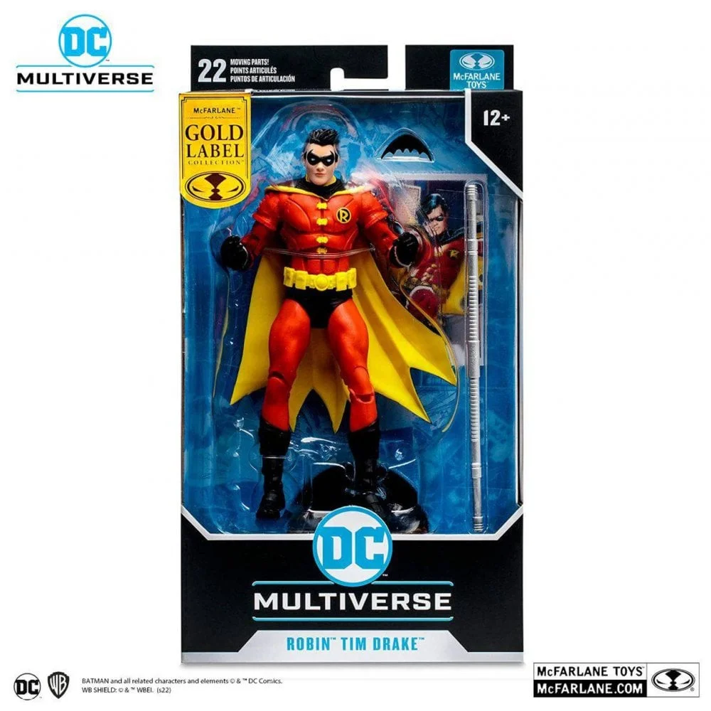 McFarlane DC MULTIVERSE 7IN - ROBIN (TIM DRAKE RED SUIT VARIANT)(GOLD LABEL) Image 1