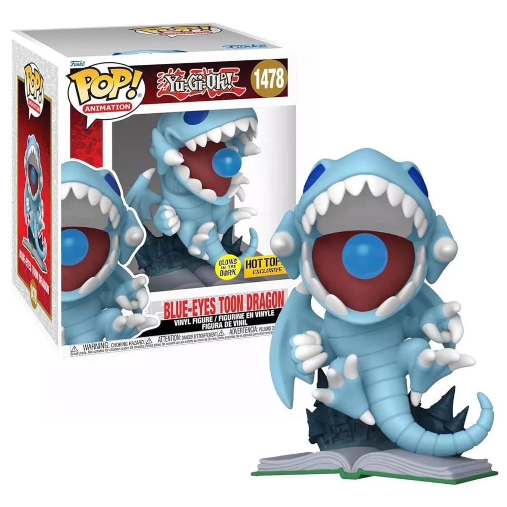 Yu-Gi-Oh! Blue Eyes Toon Dragon Glow in the Dark 6" Funko Pop! Vinyl Figure Image 1