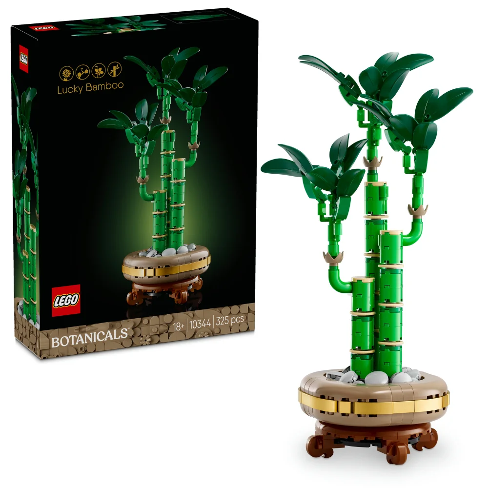 LEGO® Botanicals Lucky Bamboo Indoor Plant Decor, Gift for Women, Men and Nature Lovers 10344 Image 1