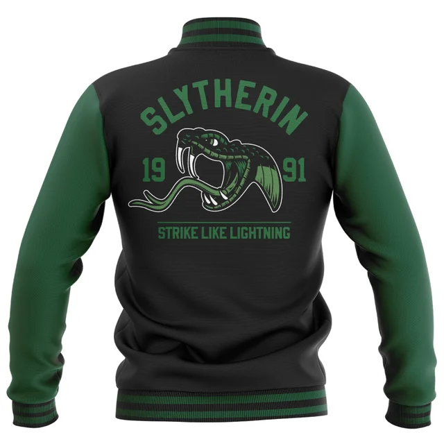Harry Potter Slytherin Varsity Jacket - Black/Green
