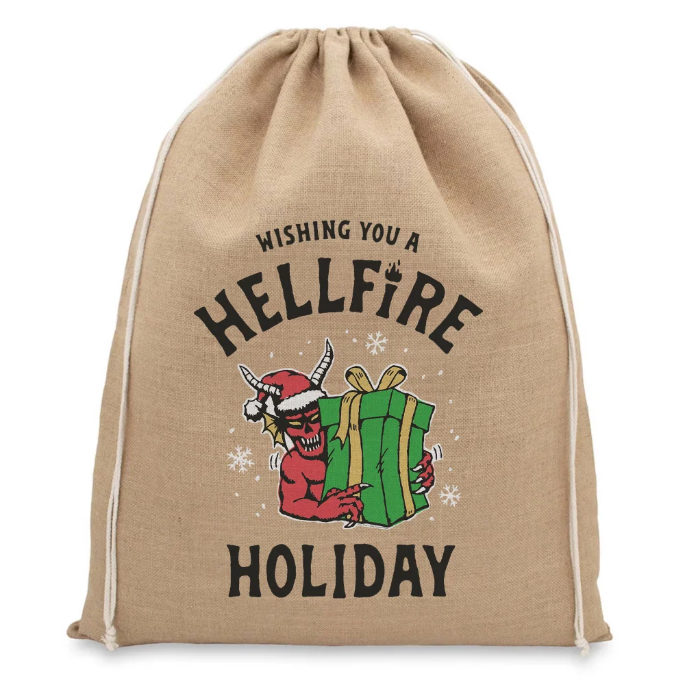 Stranger Things Hellfire Holiday Christmas Hessian Sack Image 1