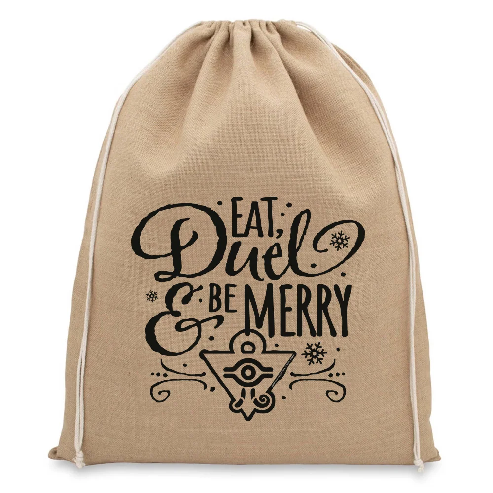 Yu-Gi-Oh Eat Duel & Be Merry Christmas Hessian Sack Image 1