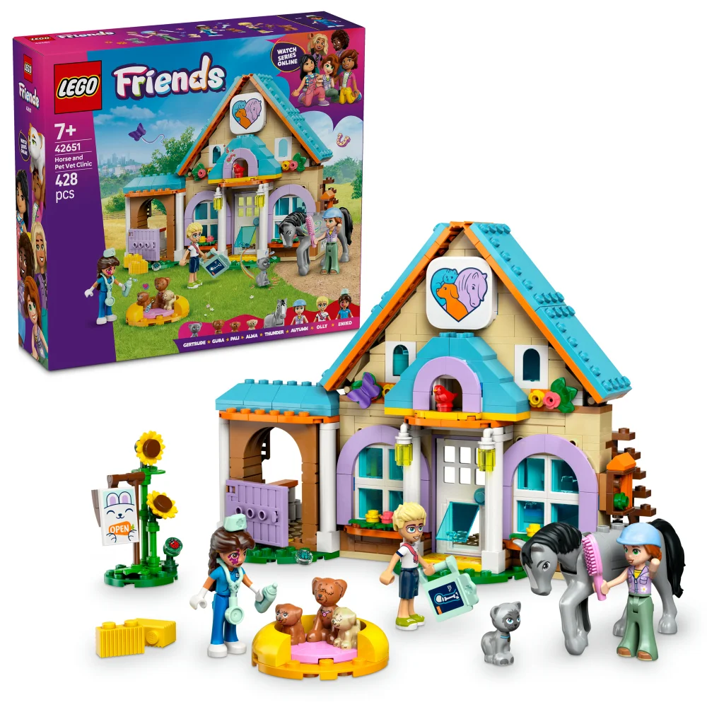 LEGO® Friends Horse and Pet Vet Clinic Pretend-Play Toy 42651 Image 1