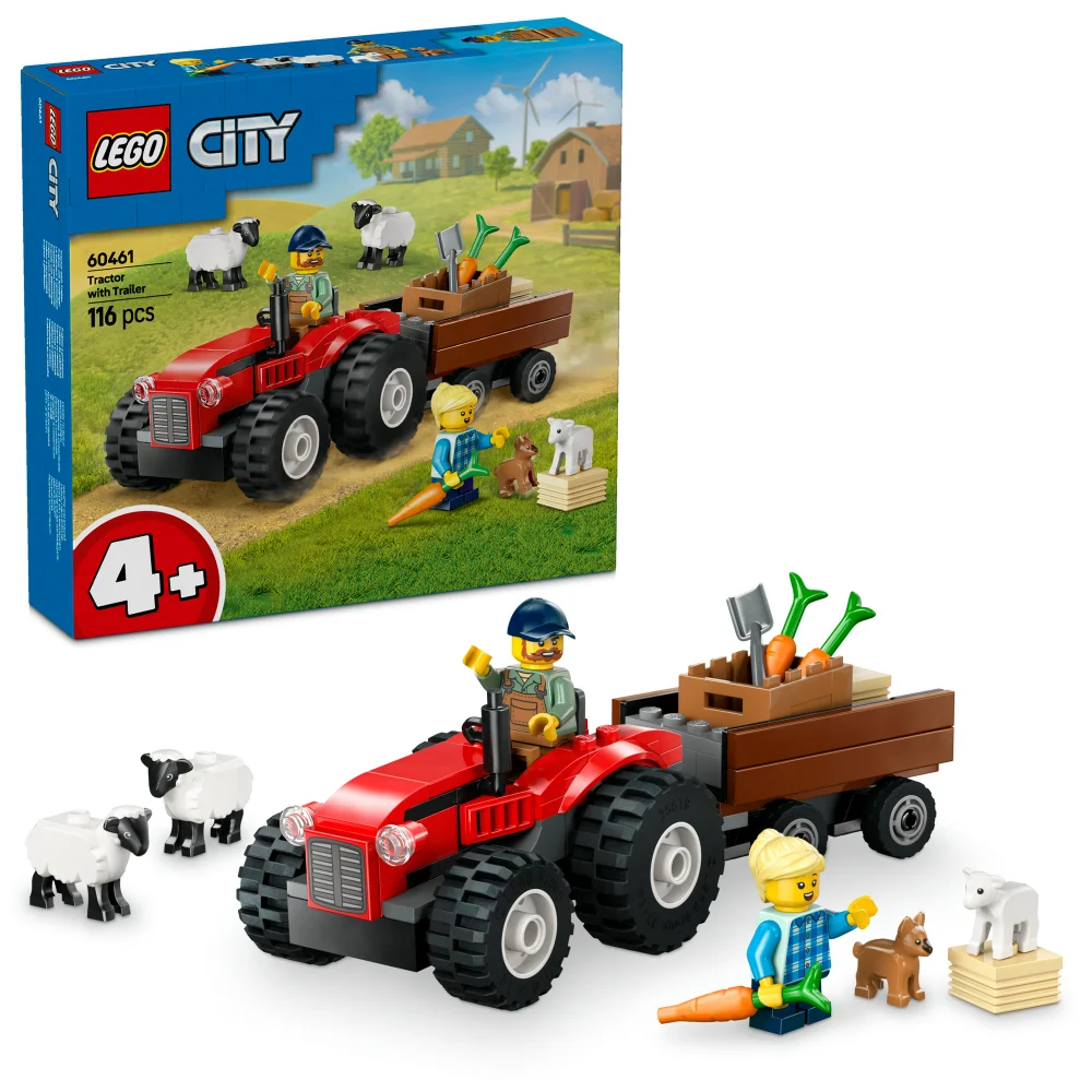 LEGO City Red Farm Tractor with Trailer & Sheep Toys 60461 Image 1