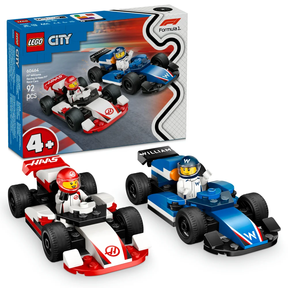 LEGO City F1 Williams Racing & Haas F1 Race Cars Set 60464 Image 1