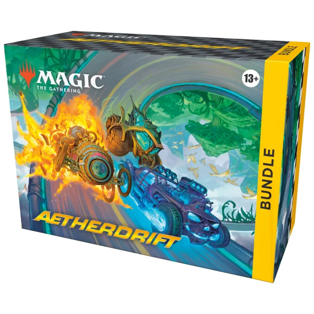 Magic: The Gathering Aetherdrift Bundle (9 Play Boosters, 40 Lands, 1 Alt-Art Card + Exclusive Accessories)