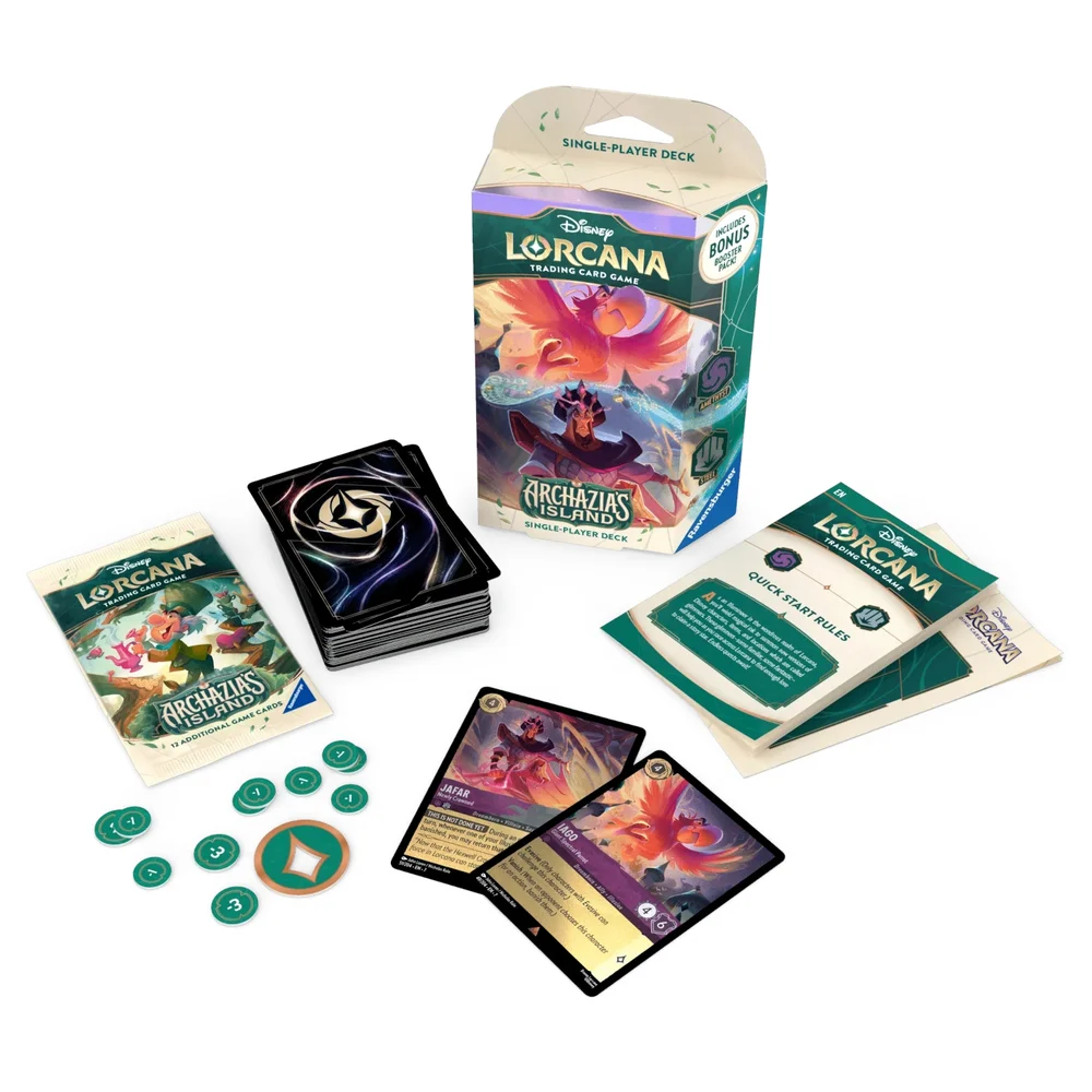 Disney Lorcana Trading Card Game Archazia's Island Amethyst & Steel Starter Deck Image 1