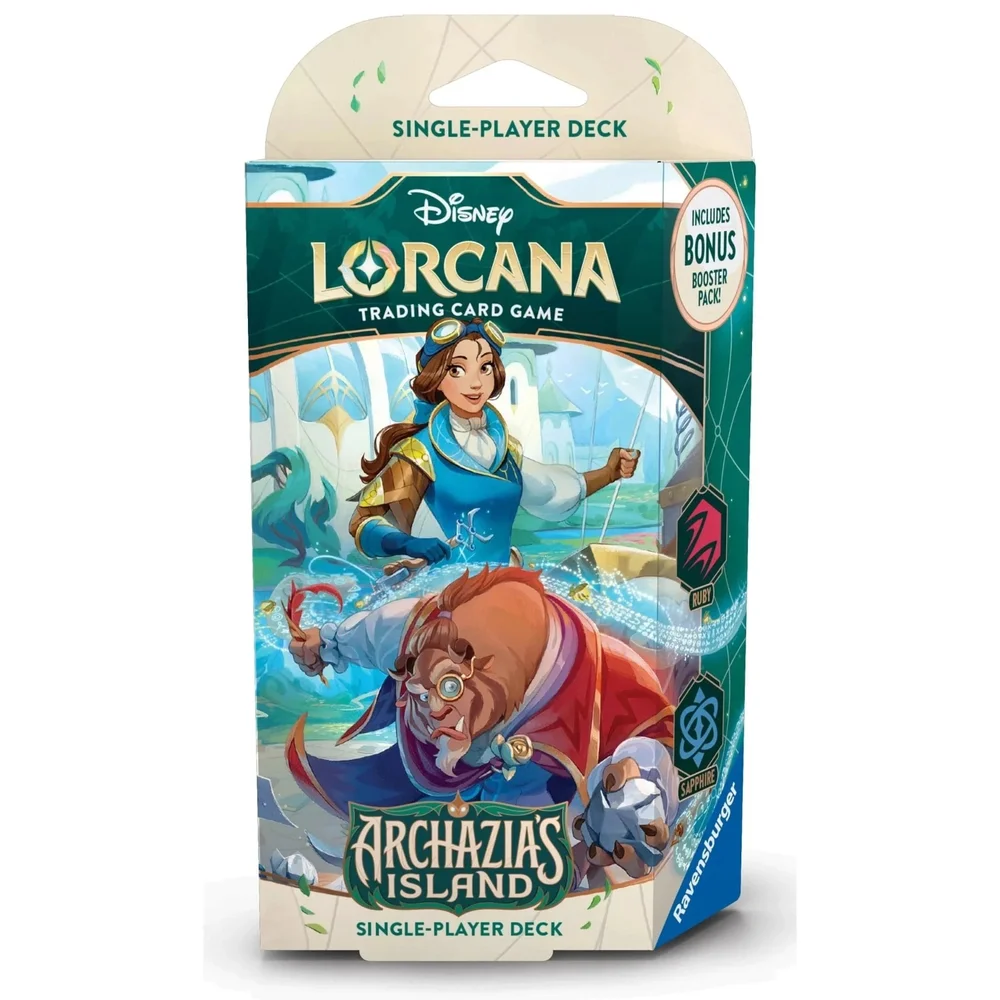 Disney Lorcana Trading Card Game Archazia's Island Ruby & Sapphire Starter Deck Image 1