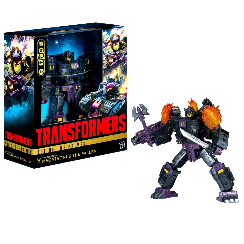 Hasbro Transformers Age of the Primes Leader Class The Thirteen Megatronus the Fallen 7.5” Action Figure, 8+ Image 1