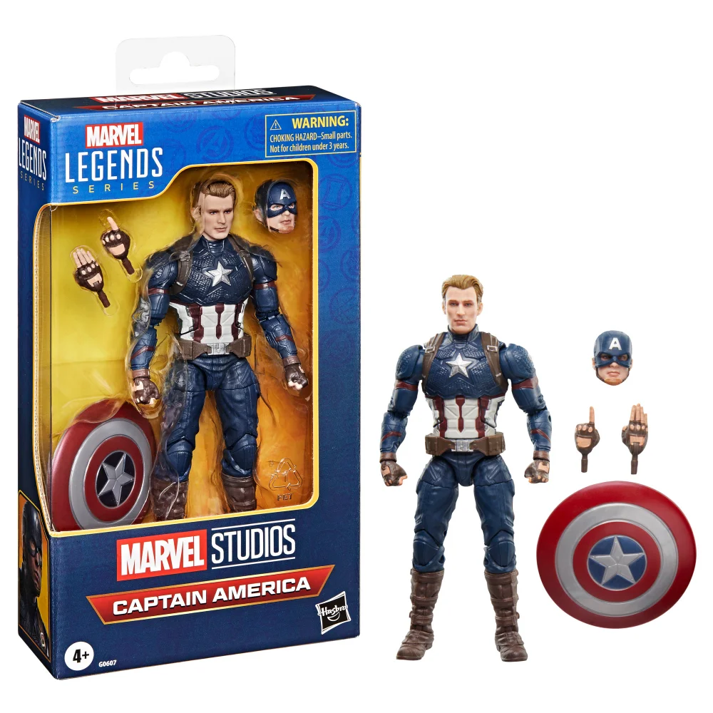 Hasbro Marvel Legends Series Captain America, Avengers: Endgame Collectible Action Figure (6”) Image 1