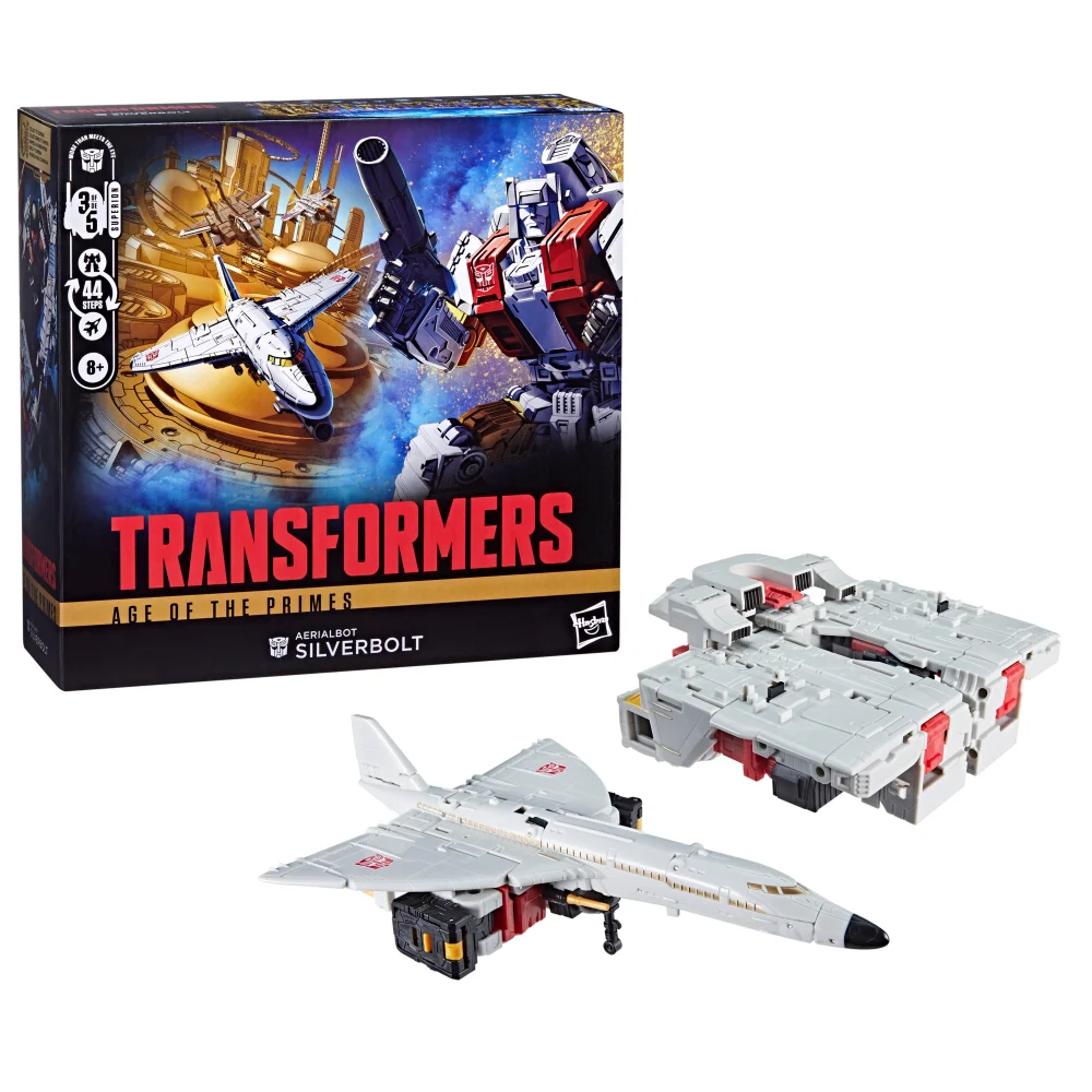 Hasbro Transformers Age of the Primes Commander Class Aerialbot Silverbolt 7” Action Figure, 8+ Image 1