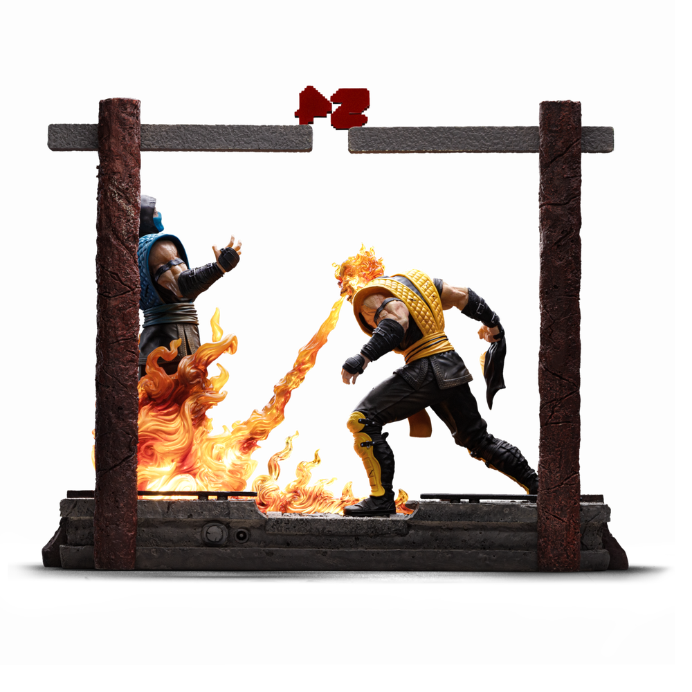 Iron Studios Mortal Kombat Scorpion Fatality Deluxe Art Scale 1/10 Statue Image 1