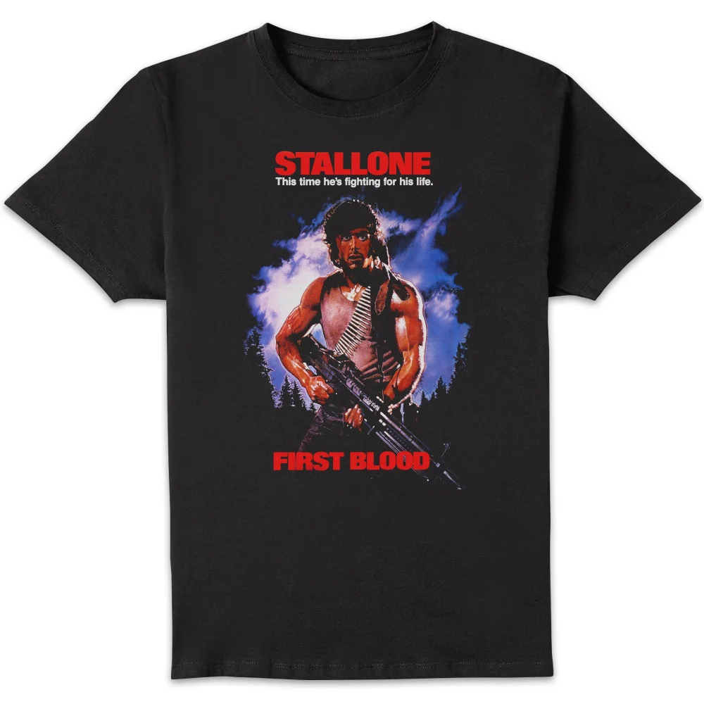Rambo First Blood Classic Poster Unisex T-Shirt - Black - S Image 1