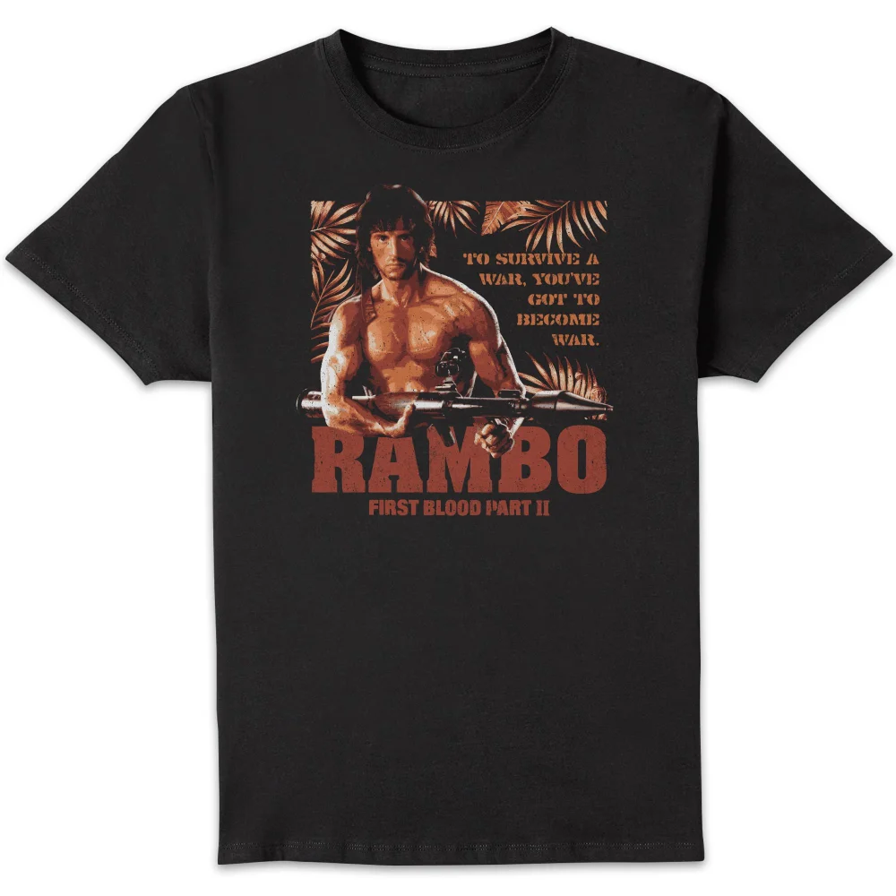 Rambo First Blood Part II Guerilla Warfare Unisex T-Shirt - Black - S Image 1