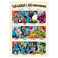 DC 90th Anniversary Villains Art print