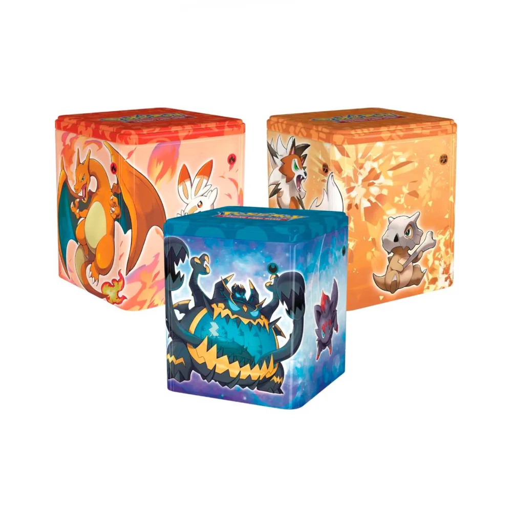 Pokemon TCG: Stacking Tin Fighting/Fire/Darkness Assortment Image 1