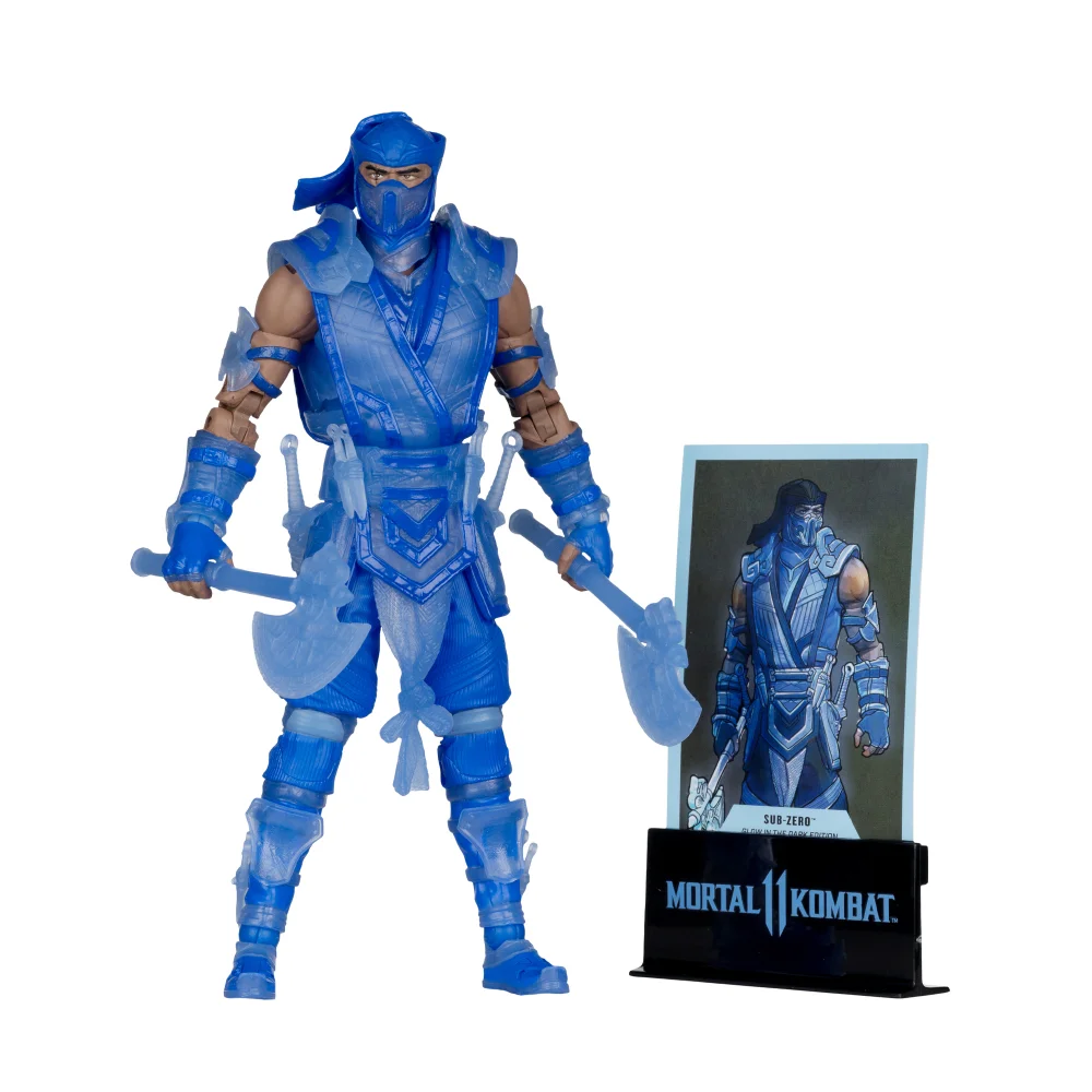 McFarlane Mortal Kombat MK11 Glow In The Dark Sub-Zero Gold Label Version Action Figure (7") Image 1