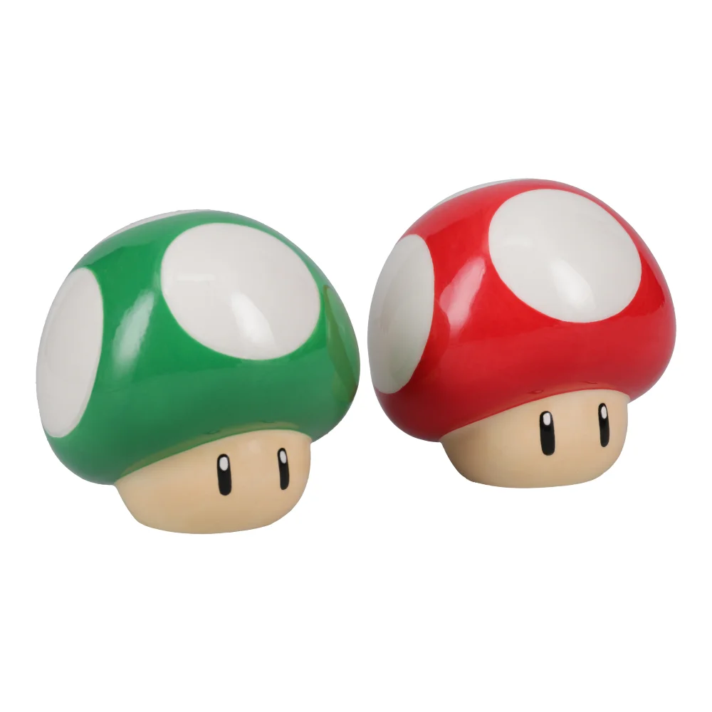 Nintendo Super Mario Mushroom Salt and Pepper Shakers Image 1