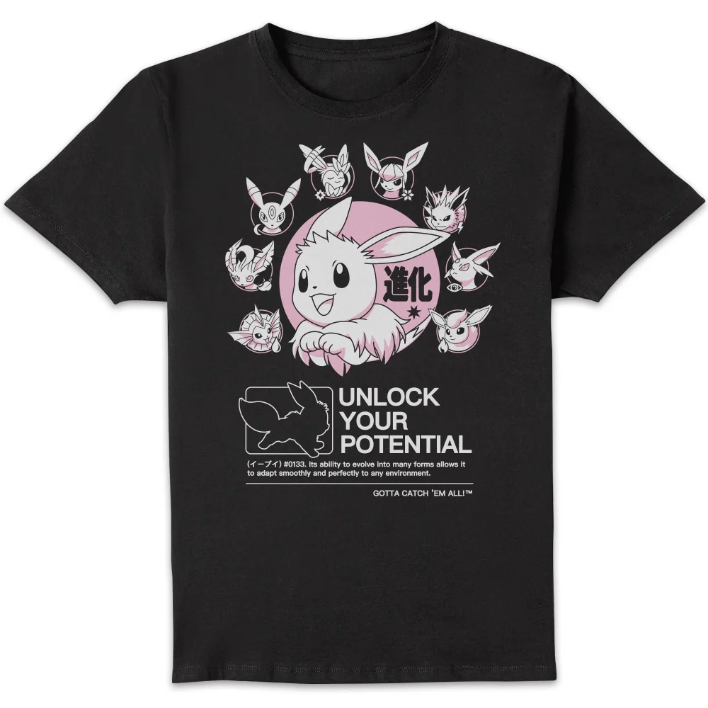 Pokémon Circle Of Eevee Evolutions Unisex T-Shirt - Black - S Image 1