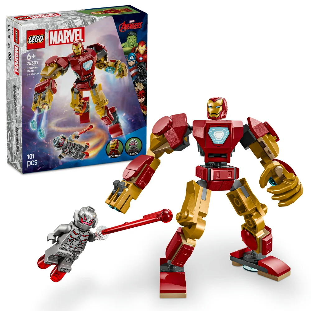 LEGO Marvel Iron Man Mech vs. Ultron Building Toy Set 76307 Image 1