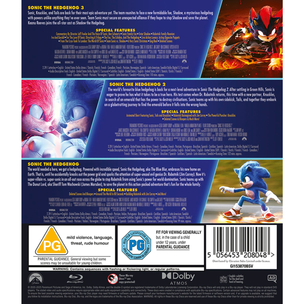 Sonic the Hedgehog 3-Movie Collection | Zavvi UK Sonic the Hedgehog 3-Movie Collection | Zavvi UK