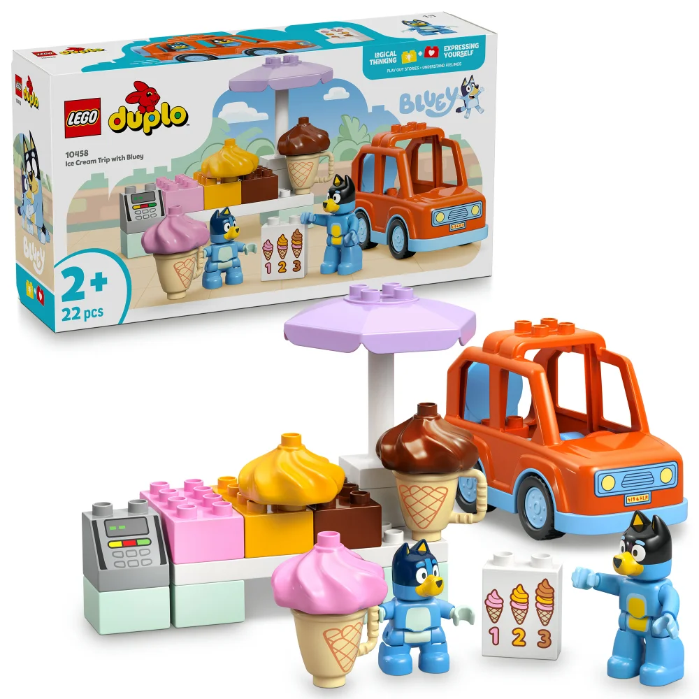 LEGO® DUPLO® Bluey Ice Cream Trip with Bluey Toddler Toy 10458 Image 1
