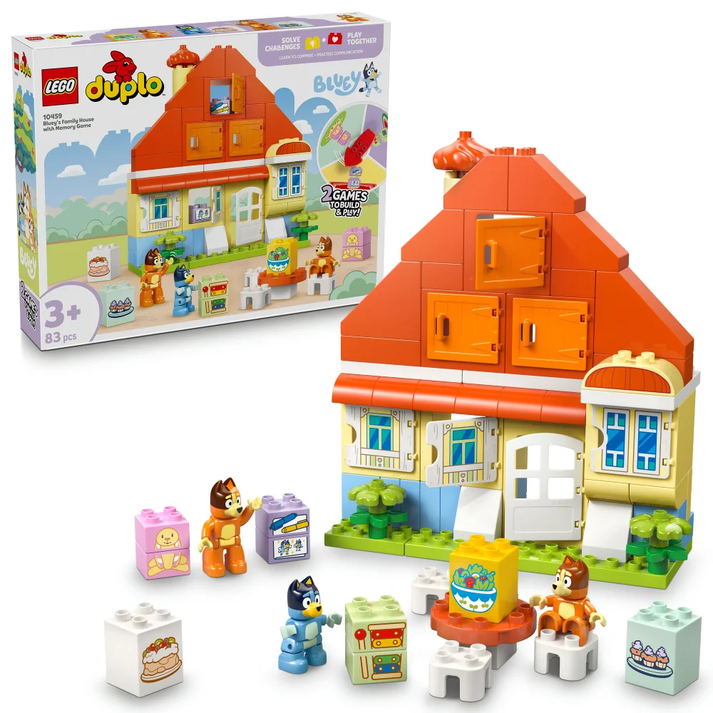 LEGO® DUPLO® Bluey: Bluey’s Family House with Memory Game Interactive Toy 10459 Image 1