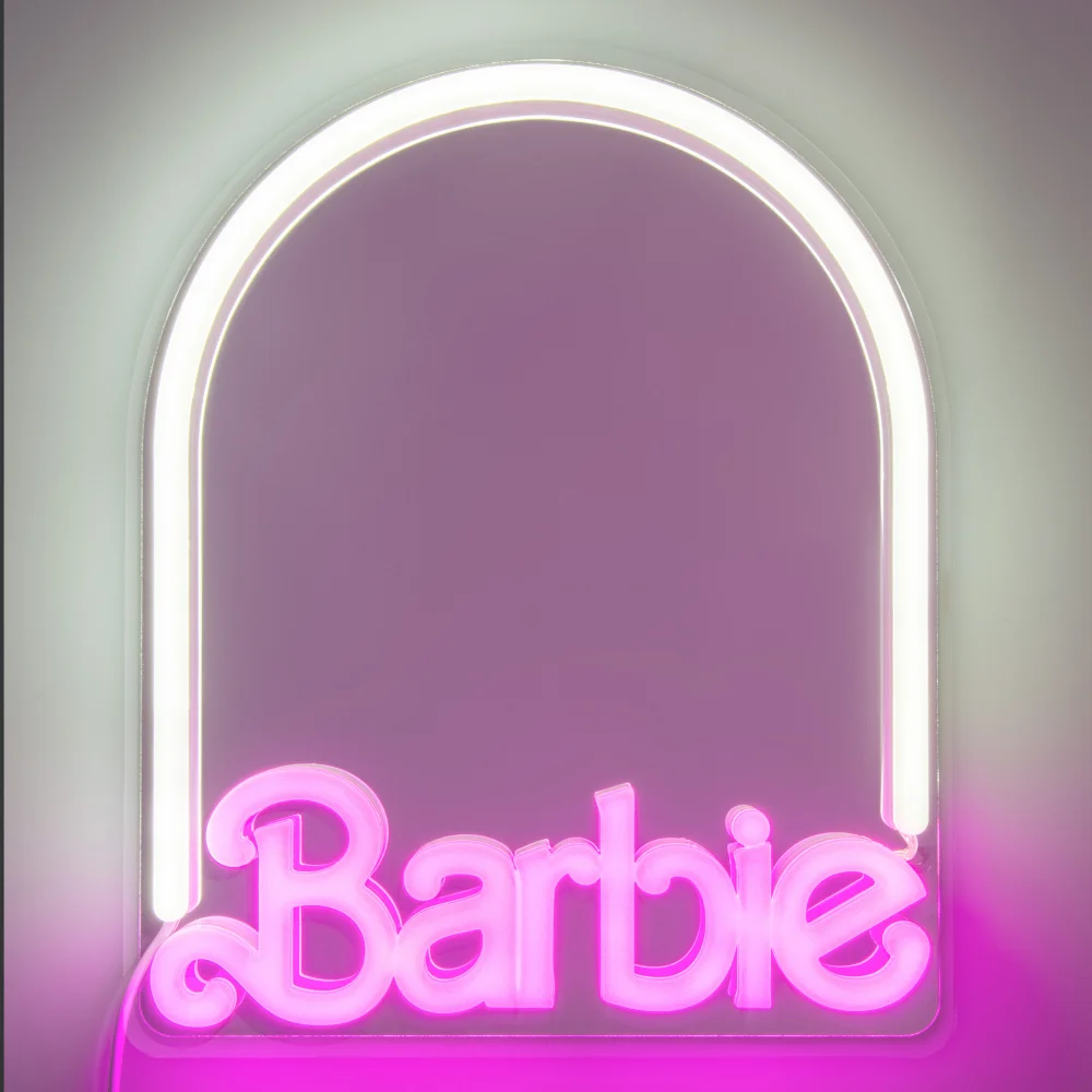 Barbie Barbie Wall Mountable Led Neon Mirror Image 1