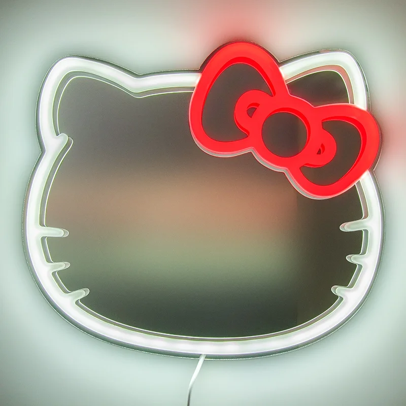 Hello Kitty Wall Mountable Led Neon Mirror Image 1