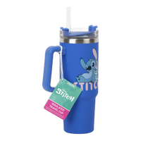 Disney Stitch Blue 900Ml Insulated Cup And Straw