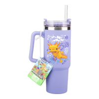 Minecraft Purple 900Ml Insulated Cup And Straw
