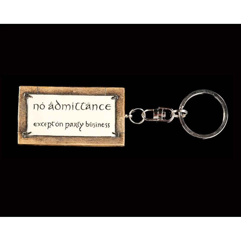 Weta Workshop Lord of the Rings Key Ring No Admittance 6cm Image 1