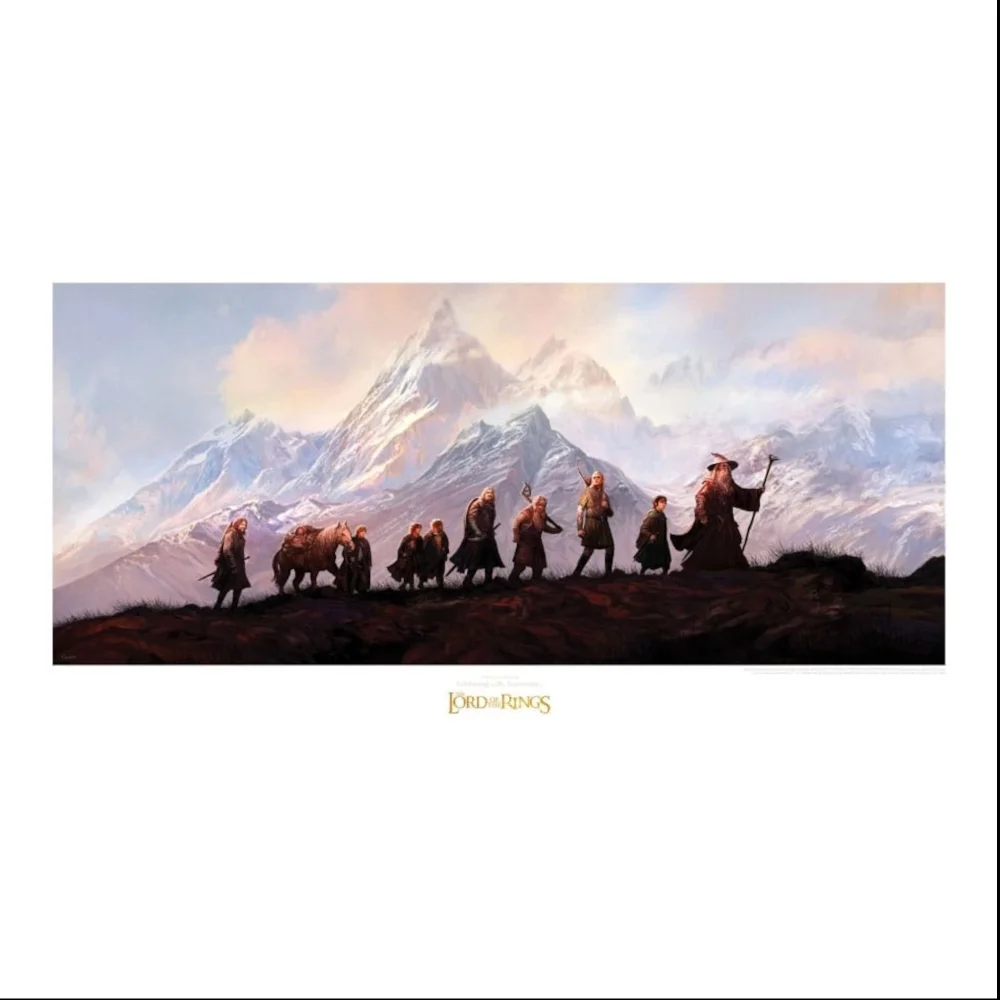 Weta Workshop Lord of the Rings Art Print The Fellowship of the Ring: 20th Anniversary 59 x 30cm Image 1