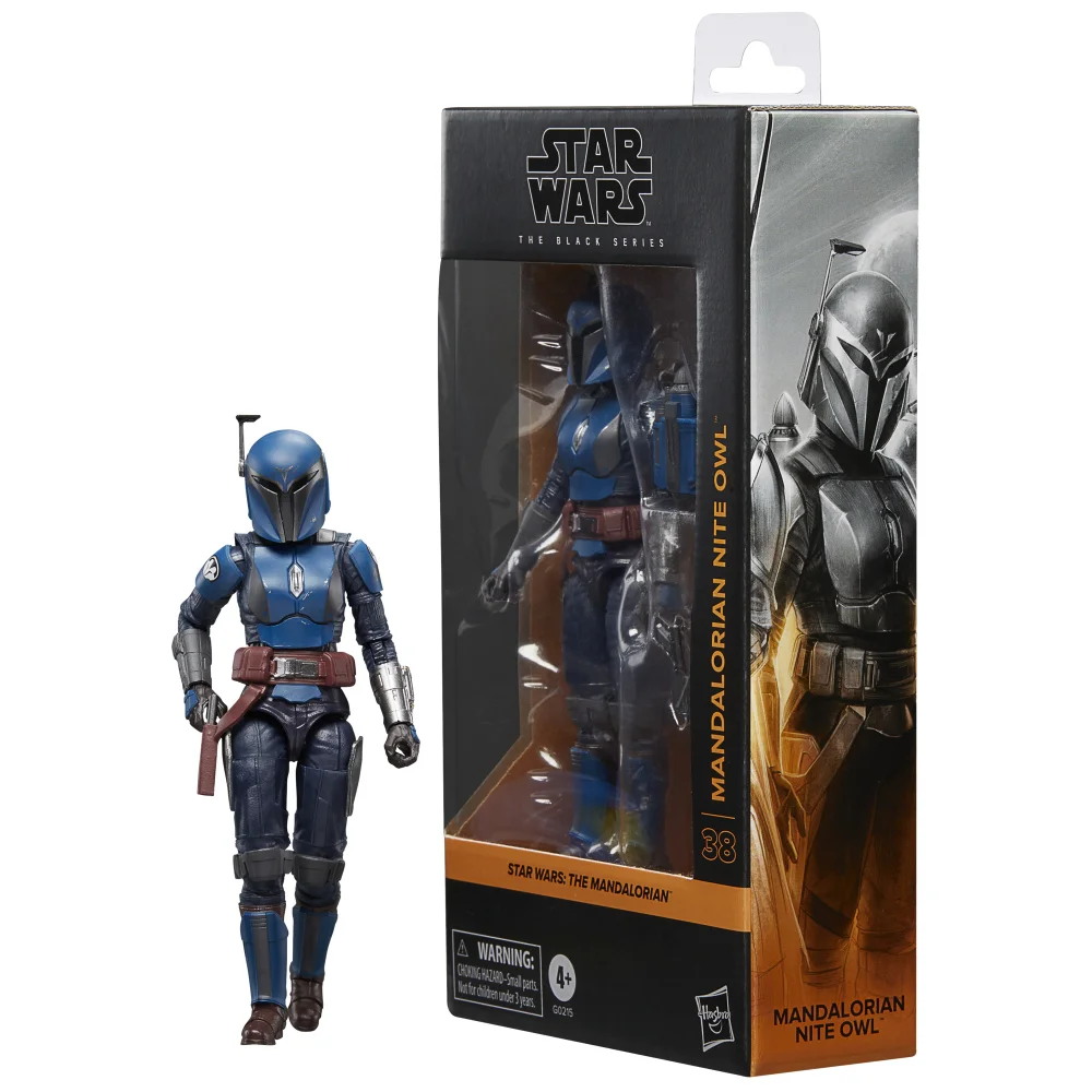 Hasbro Star Wars The Black Series Mandalorian Nite Owl Collectible Action Figure (6") Image 1