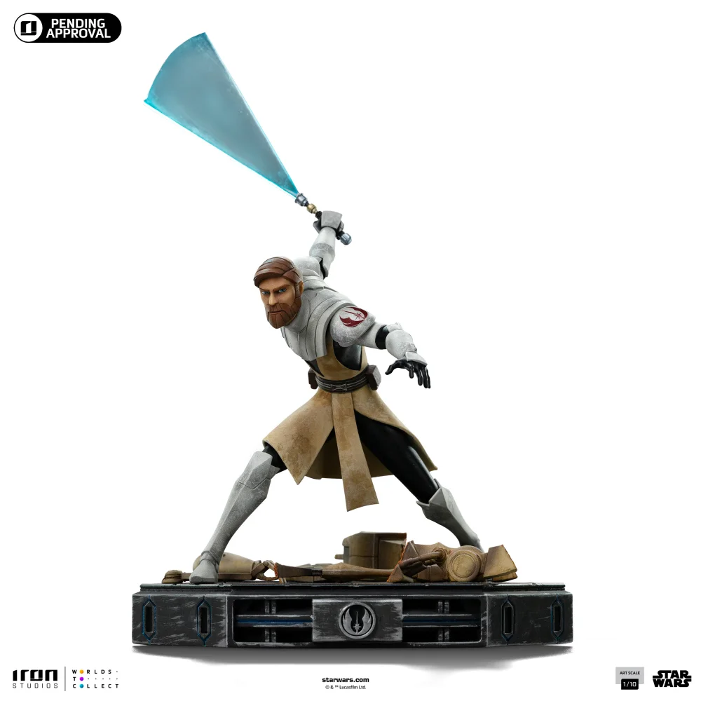 Iron Studios Star Wars: Clone Wars Obi-Wan Kenobi Art Scale 1/10 Statue Image 1