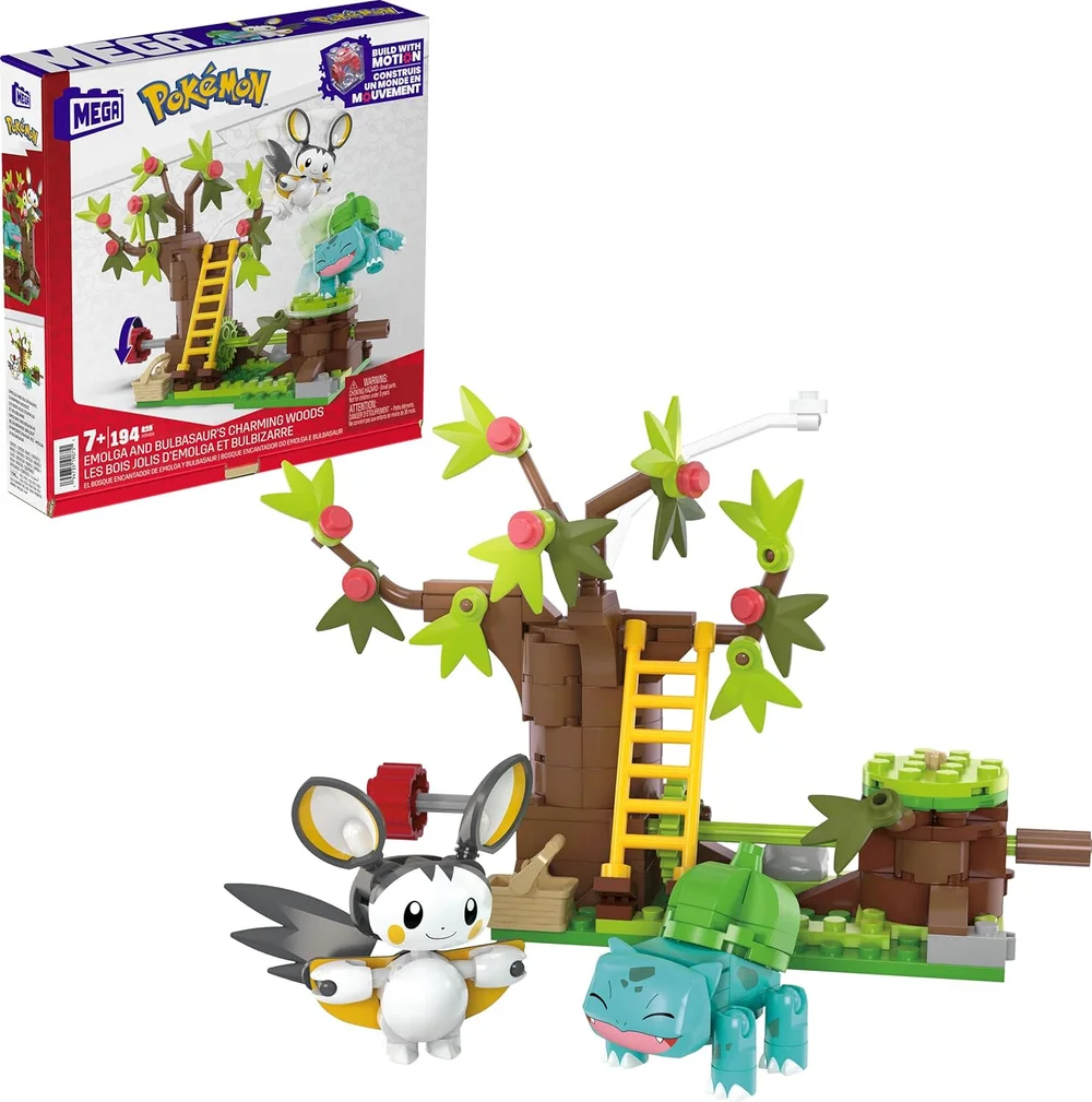 Mega Pokemon Emolga & Bulbasaur Charming Woods Image 1