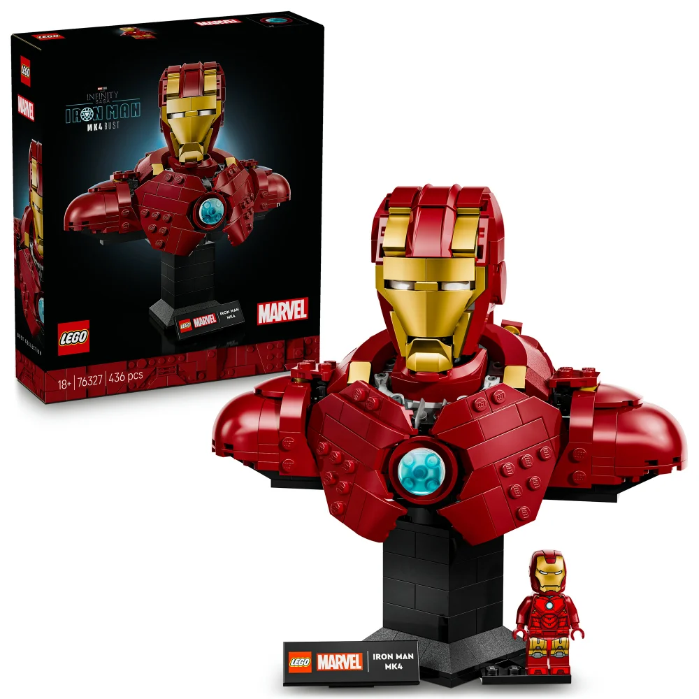 LEGO® ǀ Marvel Iron Man MK4 Bust, Buildable Model for Adults with Minifigure 76327 Image 1