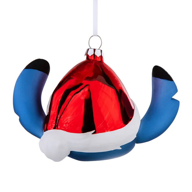 Hallmark Disney Lilo & Stitch Glass Christmas Ornament - Festive Stitch